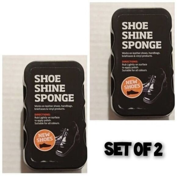 SHOESHINE SPONGES-NEW-LOT OF 2-NEW - Picture 1 of 4